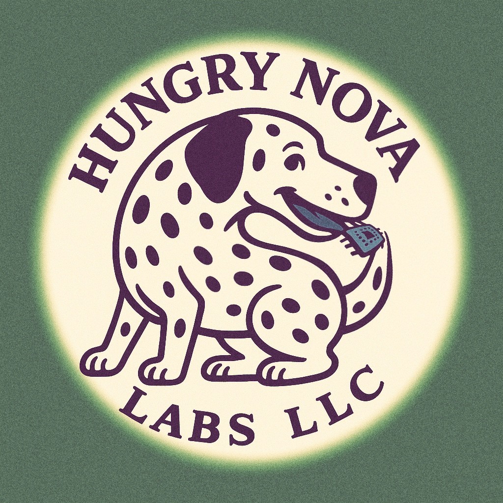 Hungry Nova Labs — Nova the Dalmatian with a microchip